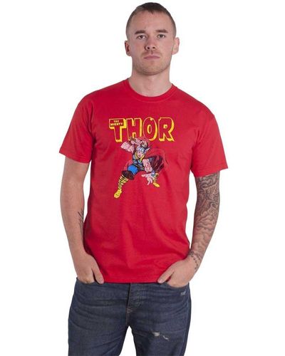 Marvel Spiderman Shooting Webs T Shirt - Red