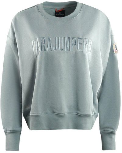 Parajumpers Melita Large Brand Logo Shark Grey Sweatshirt - Blue