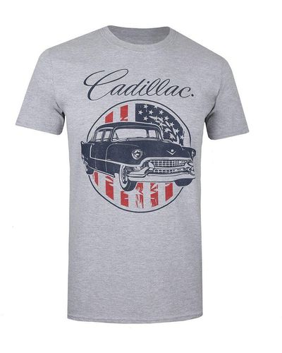 Petrol Heads Gm Motors Cadillac Usa Mens T-shirt - Grey