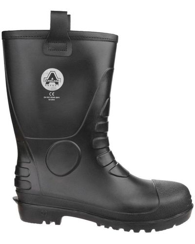 Amblers Safety Fs90 Waterproof Pull On Safety Rigger Boot - Black