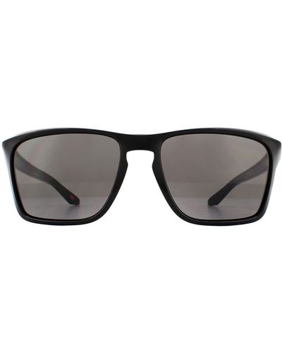 Oakley Rectangle Polished Black Prizm Grey Sunglasses