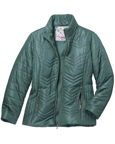 Atlas for women Full Zip Padded Jacket - Green