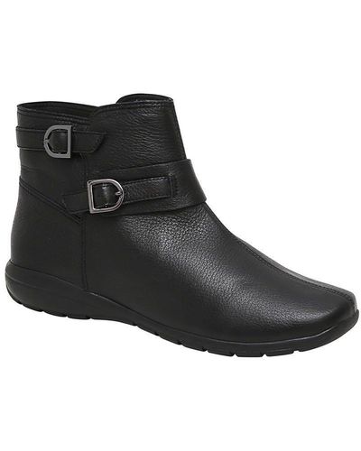Easy Spirit Aurelia - Leather Ankle Boot - E Fit. - Black