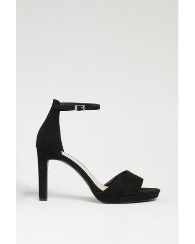 Faith 2 Part Strappy Heel - Black