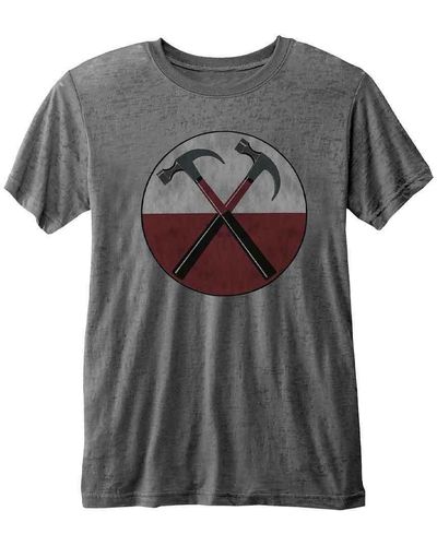 Pink Floyd The Wall Hammers Burnout T Shirt - Grey