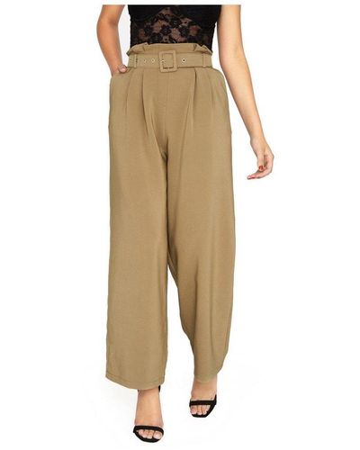 Girls On Film Arlo Paperbag Trousers - Natural