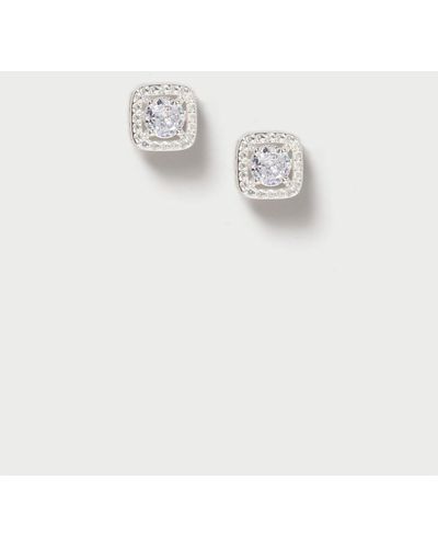 Dorothy Perkins Silver Classic Diamanté Stud Earring - Metallic