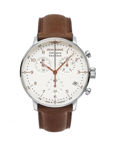 IRON ANNIE Bauhaus Stainless Steel Classic Analogue Watch - 5096-4 - Natural