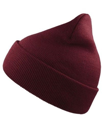 Atlantis Wind Double Skin Beanie With Turn Up - Red