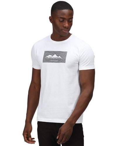 Regatta Coolweave Cotton 'breezed Ii' Short Sleeve T-shirt - White