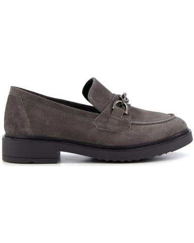 Dune 'gisella' Suede Loafers - Grey
