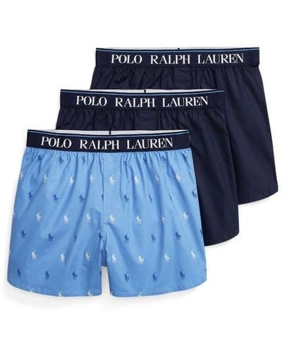Polo Ralph Lauren 3 Pack Cotton Boxer - Blue
