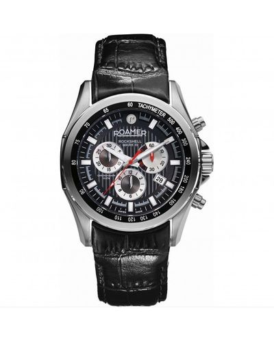 Roamer Rockshell Chrono Mkiii Stainless Steel Luxury Watch - 220837 41 55 02 - Black