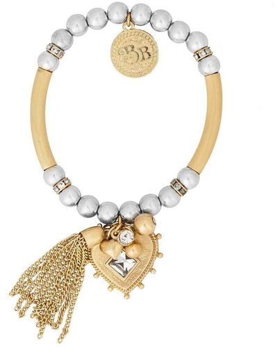 Bibi Bijoux Gold 'devotion' Heart & Tassel Ball Bracelet - Metallic