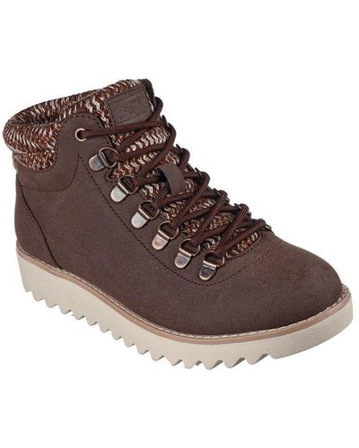 Skechers 'mountain Kiss Cute Factor' Leather Boots - Brown