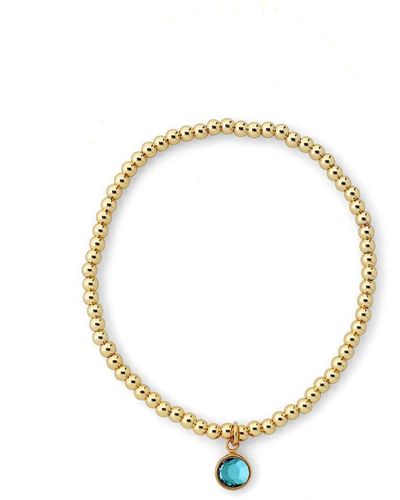 Joy by Corrine Smith December Birthstone Beaded Bracelet Gold Plated - Metallic