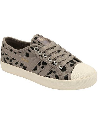 Gola 'coaster Delta' Canvas Lace-up Trainers - Grey