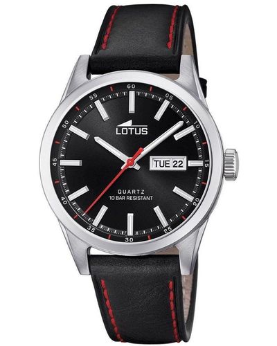 Lotus Stainless Steel Sports Analogue Quartz Watch - L18671/4 - Black