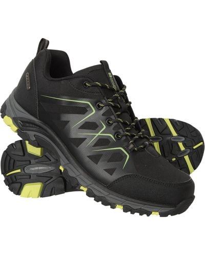 Mountain Warehouse Waterproof Shoes Ripstop Active Hiking Walking Trainers - Black