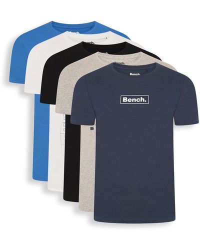 Bench 5 Pack Cotton 'donnan' T-shirts - Blue