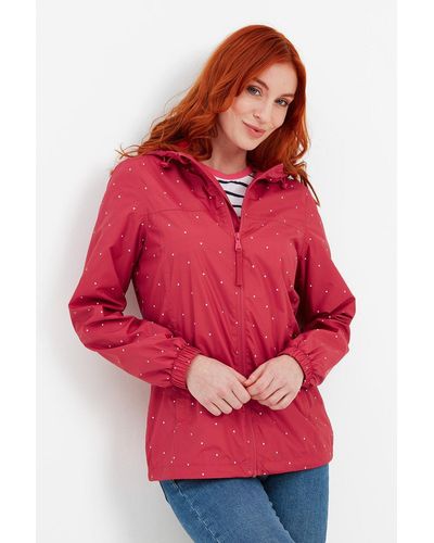 TOG24 'craven' Spot Print Waterproof Jacket - Red