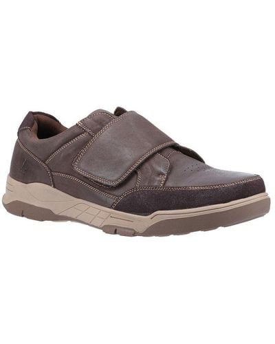 Hush Puppies 'fabian' Smooth Leather Touch Fastening Shoes - Brown