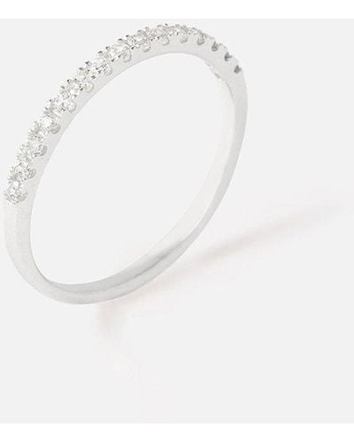 Accessorize Sterling Silver Crystal Eternity Ring - Blue