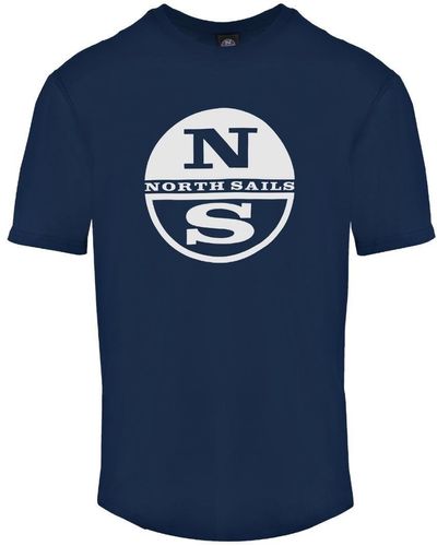North Sails Circle Ns Logo Navy Blue T-shirt
