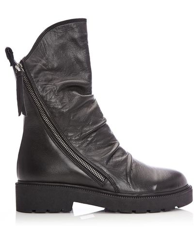Moda In Pelle 'bencci' Leather Ankle Boots - Black