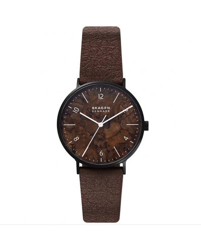 Skagen Aaren Naturals Stainless Steel Classic Analogue Watch - Skw6728 - Brown