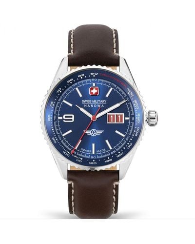Swiss Military Hanowa Afterburn Stainless Steel Sports Analogue Quartz Watch - Smwgb2101002 - Blue