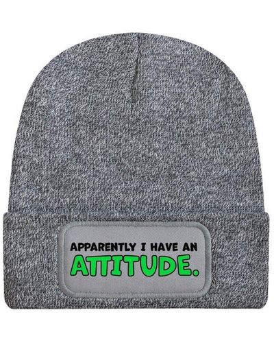 Grindstore Apparently I Have An Attitude Beanie - Grey