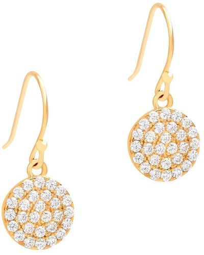 Pure Luxuries Gift Packaged 'fenella' 18ct Gold Plated 925 Silver Disc Earrings - Metallic