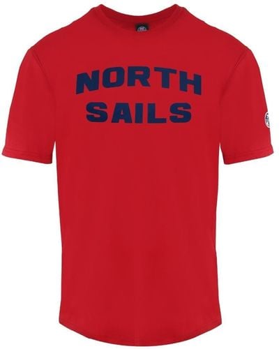 North Sails Block Brand Logo Red T-shirt