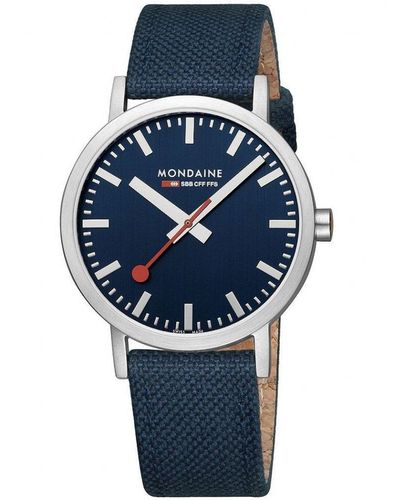 Mondaine Deep Ocean Blue Stainless Steel Classic Watch - A660.30360.40sbd