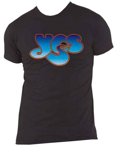 Yes Logo Cotton T-shirt - Blue