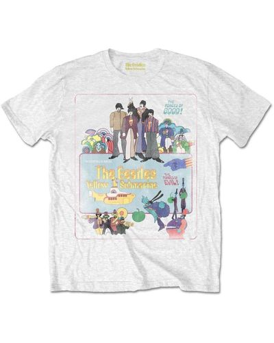 The Beatles Yellow Submarine Movie Poster T-shirt - Grey