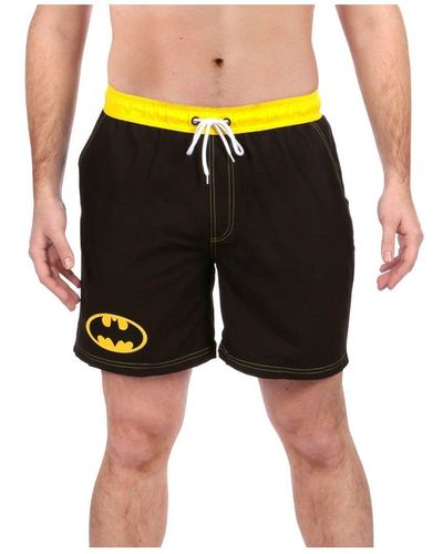 Dc Comics Batman Swim Shorts With Pockets - Black