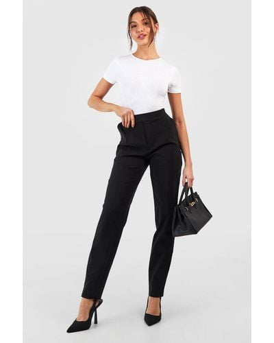 Boohoo Super Stretch Tapered Tailored Trouser - Black