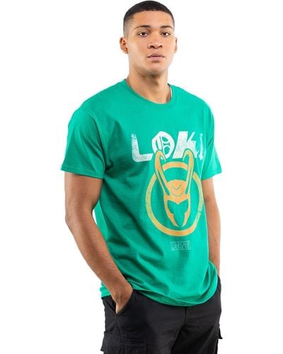 Marvel Loki Emblem Cotton T-shirt - Green