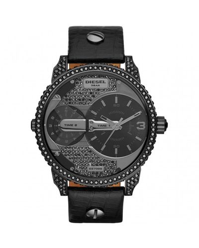 DIESEL Mini Daddy Black Ion-plated Steel Fashion Analogue Watch - Dz7328