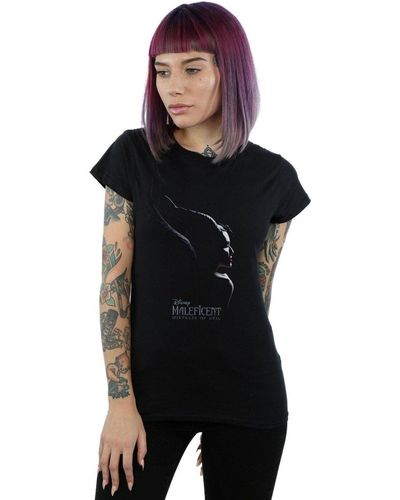 Disney Maleficent Mistress Of Evil Poster Cotton T-shirt - Black