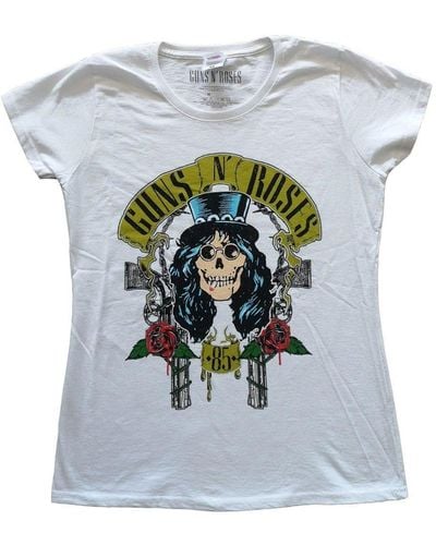 Guns N Roses Slash ́85 Cotton T-shirt - White