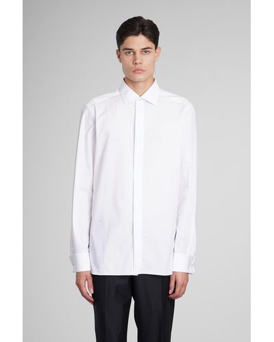 Zegna Camicia in Cotone Bianco