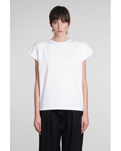 Magda Butrym T-Shirt in Cotone Bianco
