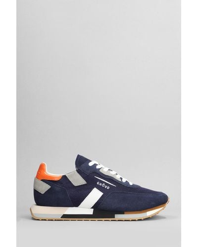 GHŌUD Rush Multi Sneakers In Blue Suede And Fabric