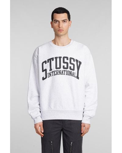 Stussy Sweatshirt In Gray Cotton - White