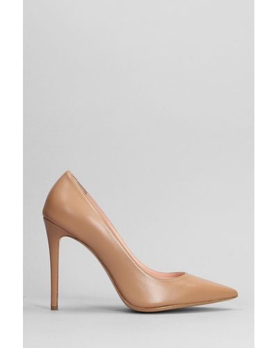 Anna F. Pumps In Camel Leather - Multicolor
