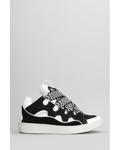 Lanvin Curb Sneakers In Black Leather