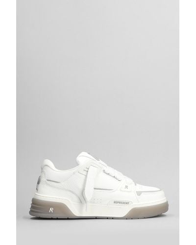 Represent Studio Sneaker Sneakers In White Leather - Gray